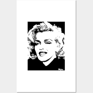 Marilyn in Black and White #4 Posters and Art